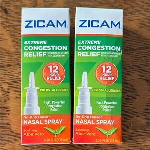 (2) Zicam Extreme Congestion Relief Nasal Spray NIB